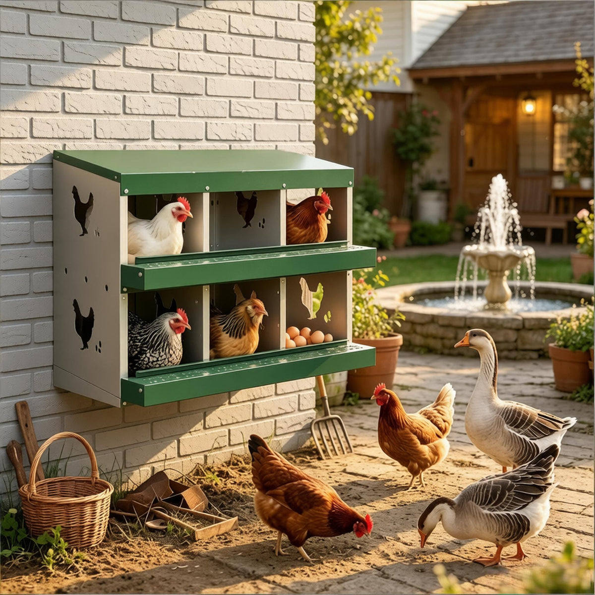 Outdoor Egg Laying Boxes, Metal Nesting Boxes