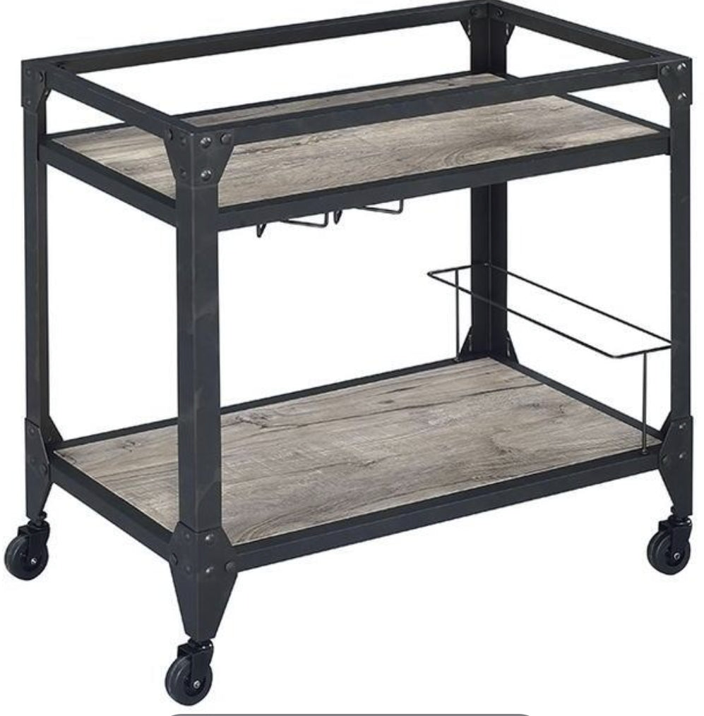 Jorgensen Rustic Kitchen Serving Cart