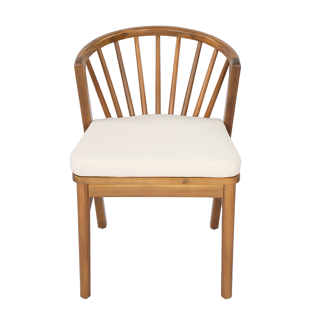Outdoor Dining Chairs Set of 2 - Acacia Wood Patio Chairs