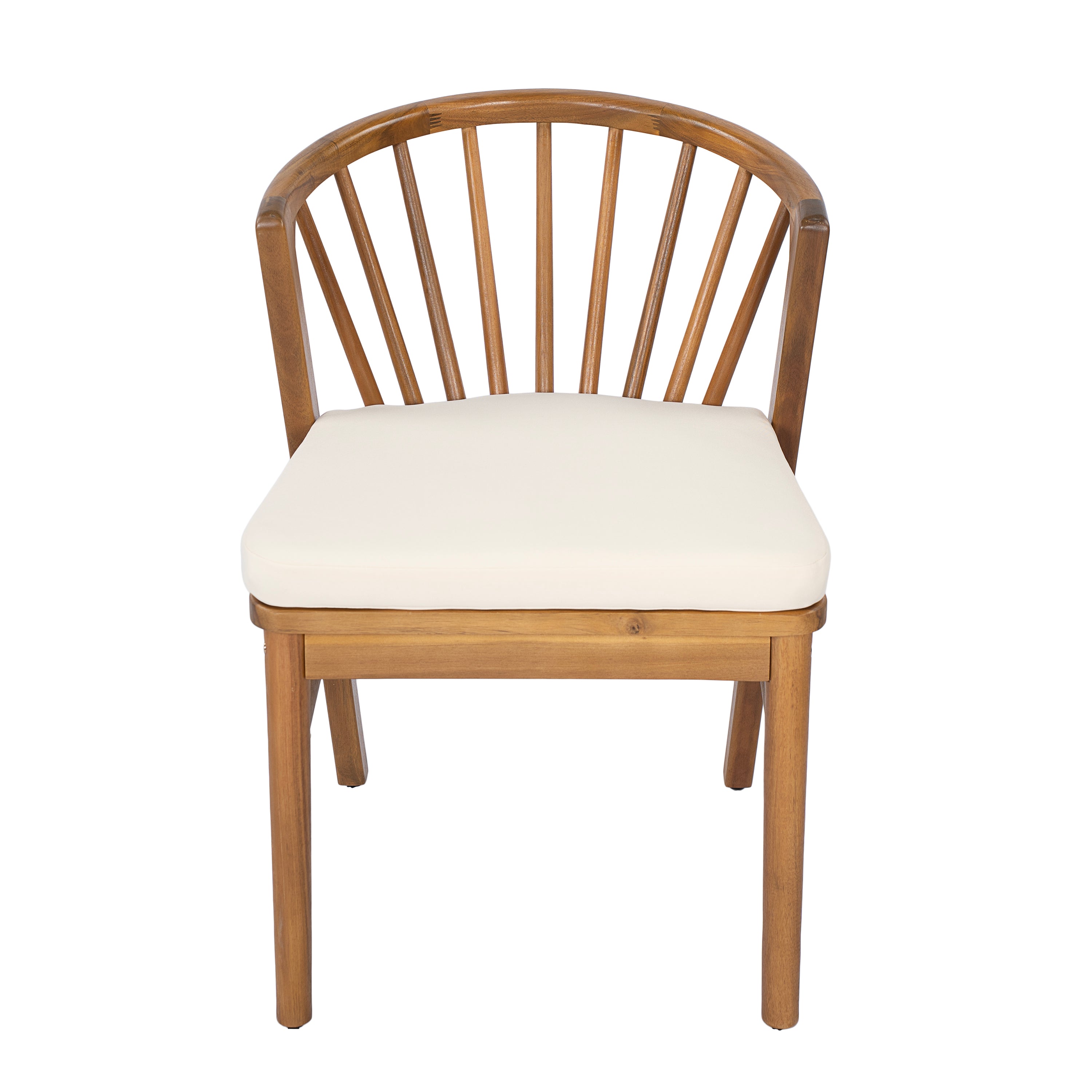 Outdoor Dining Chairs Set of 2 - Acacia Wood Patio Chairs