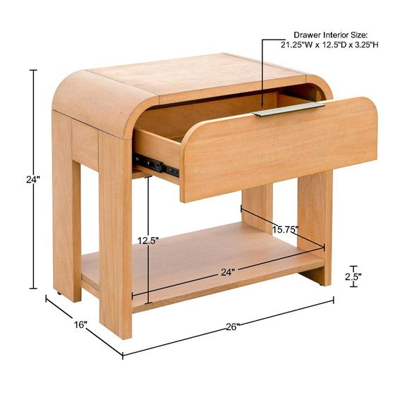 Modern One Drawer Nightstand