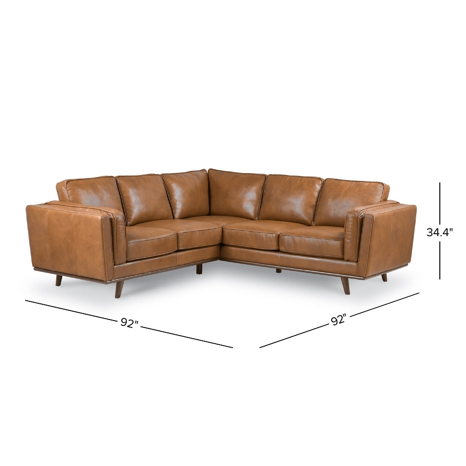 Erman Leather Sectional Sofa