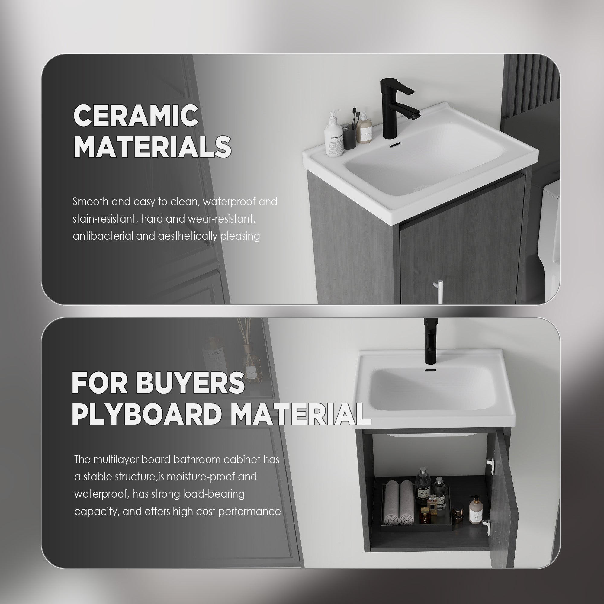 20" Floating Bathroom Vanity Combo