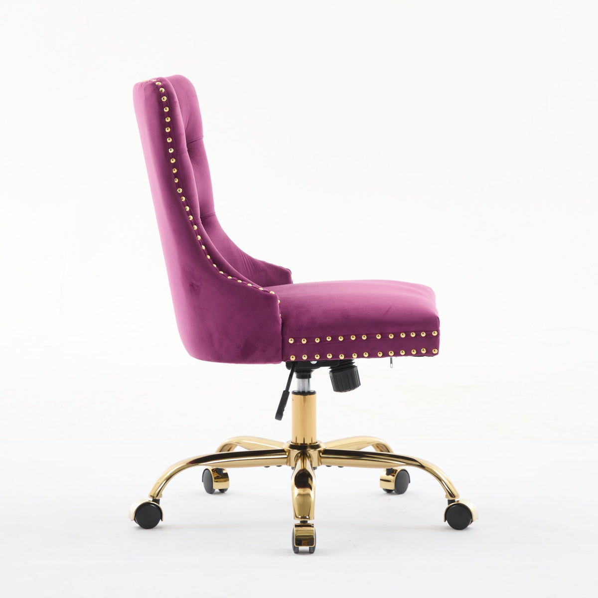 A&A Furniture Modern Velvet Upholstered Office Chair - Purple