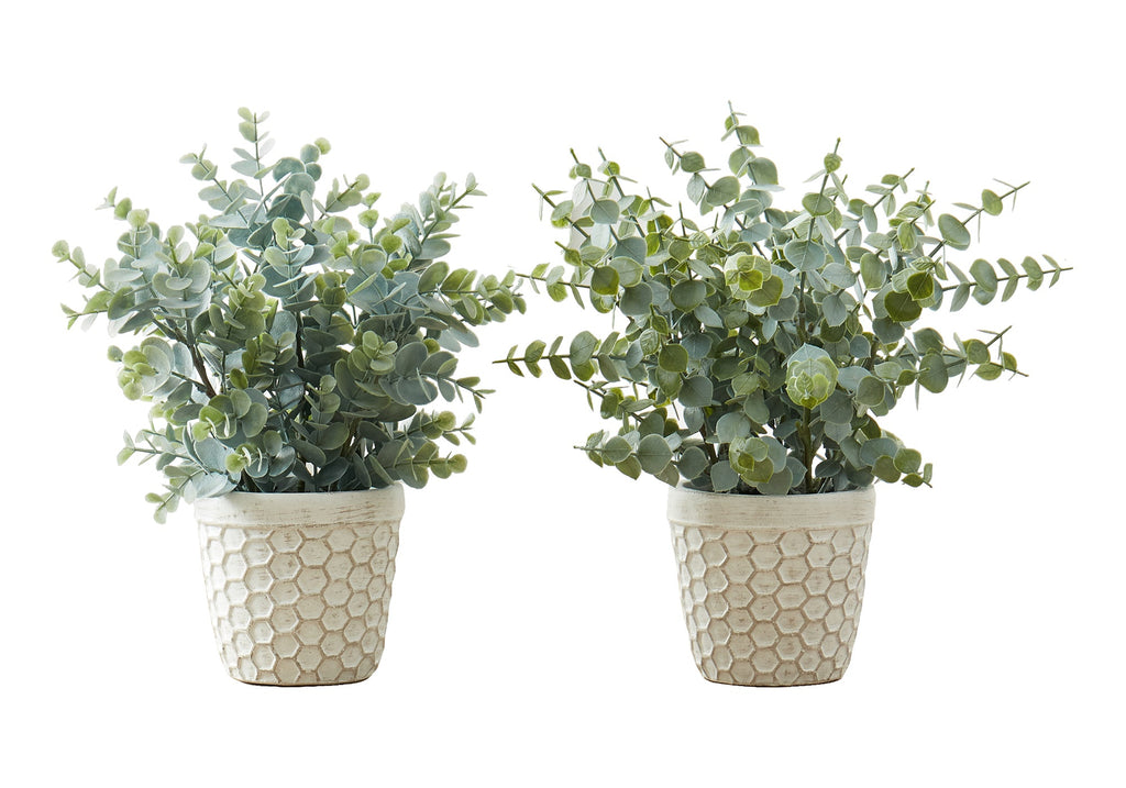 Artificial Eucalyptus Grass Plants – Set of 2