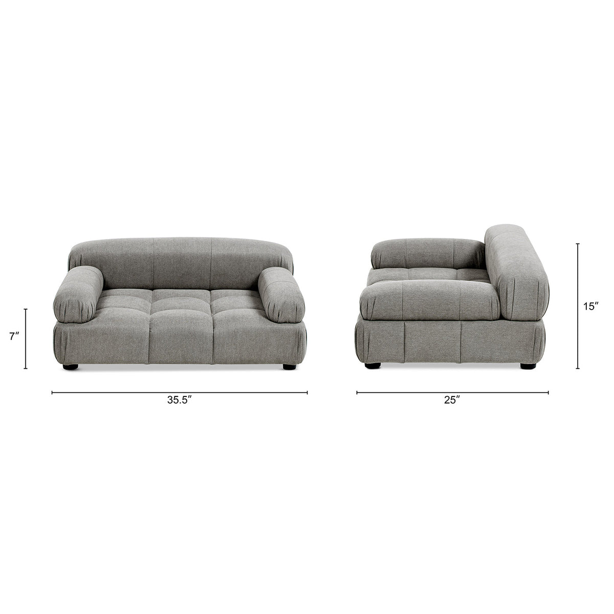 Marcel Upholstered Modern Pet Bed, Small to Medium Dog or Cat Uptown