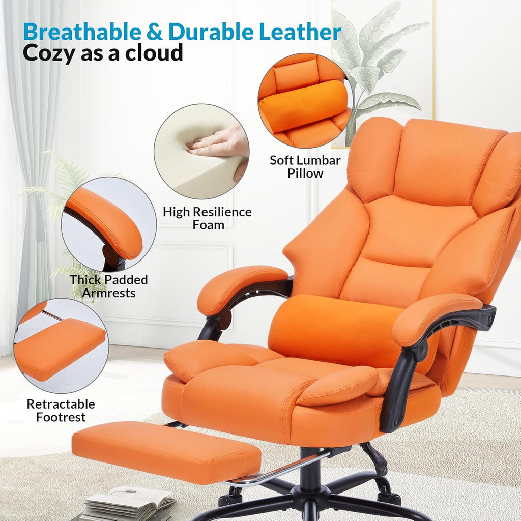 Office Chair with Foot Rest and Lumbar Support
