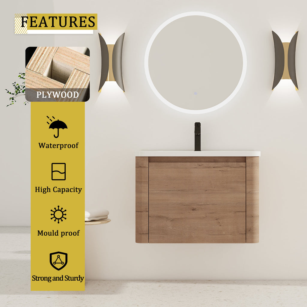 28'' Wall-Mounted Bathroom Vanity