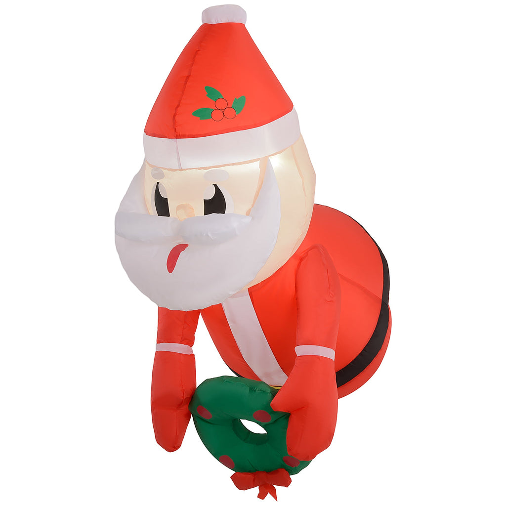 Outsunny 3.4' Christmas Inflatables Hanging Santa Claus