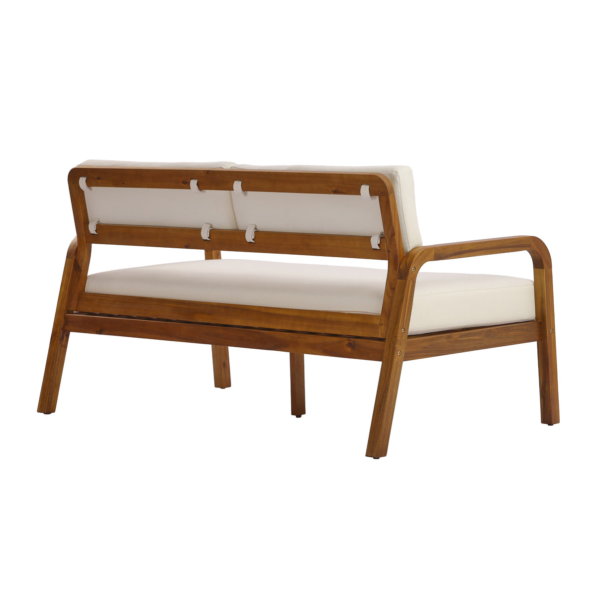 2-Piece Outdoor Sofa Set with Cushions in Teak