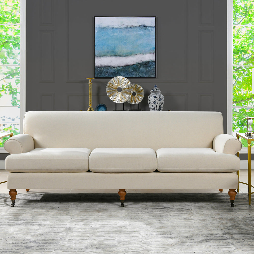 Alana Lawson Three-Cushion Tightback Sofa, Light