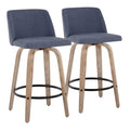 26" Contemporary Fixed-Height Counter Stool with Swivel