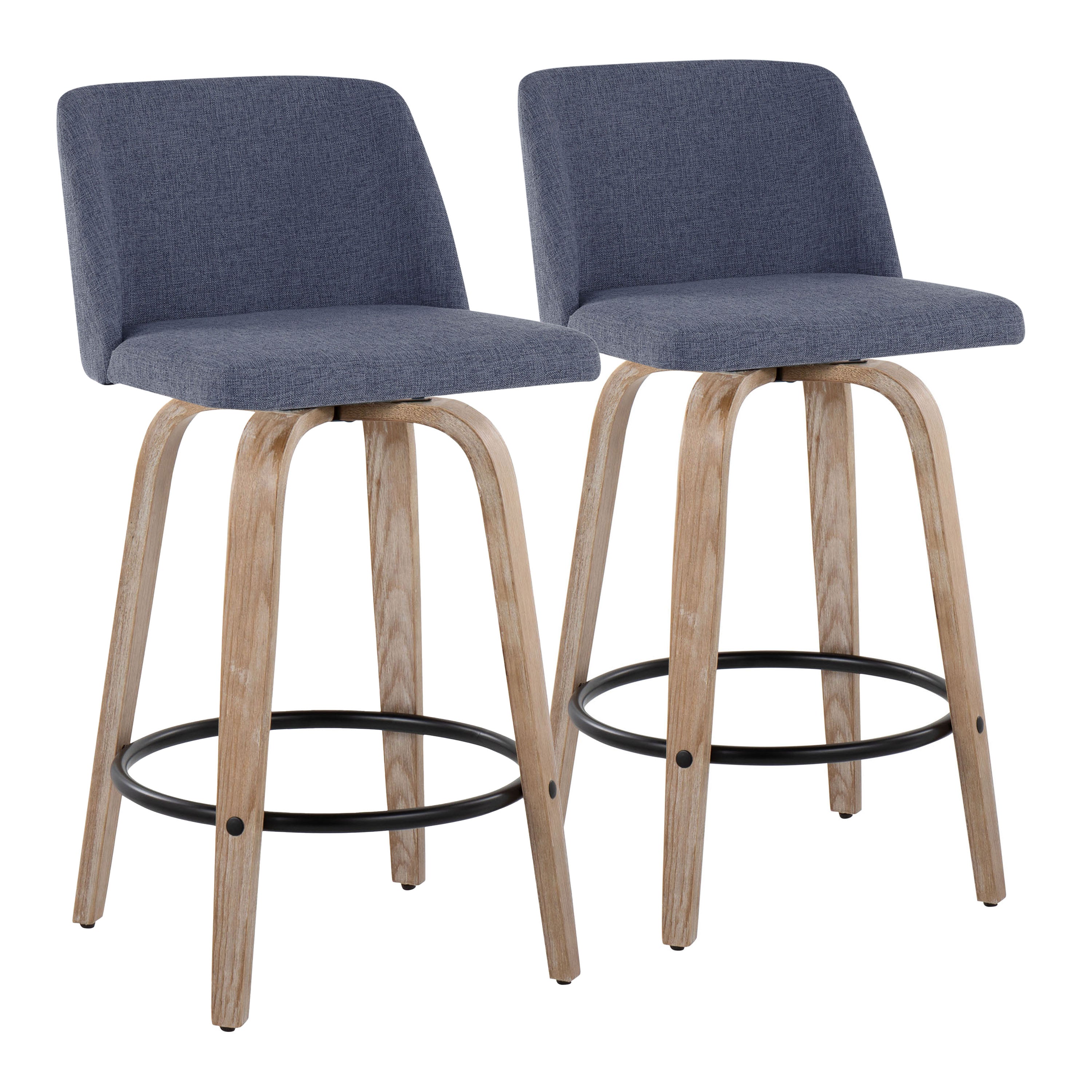 26" Contemporary Fixed-Height Counter Stool with Swivel