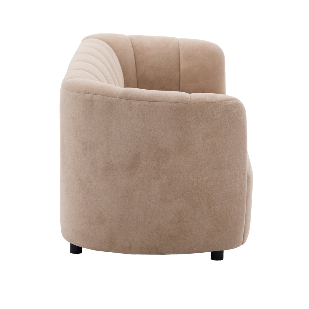 Mirelle 80 in. Modern Curved Velvet Sofa Couch