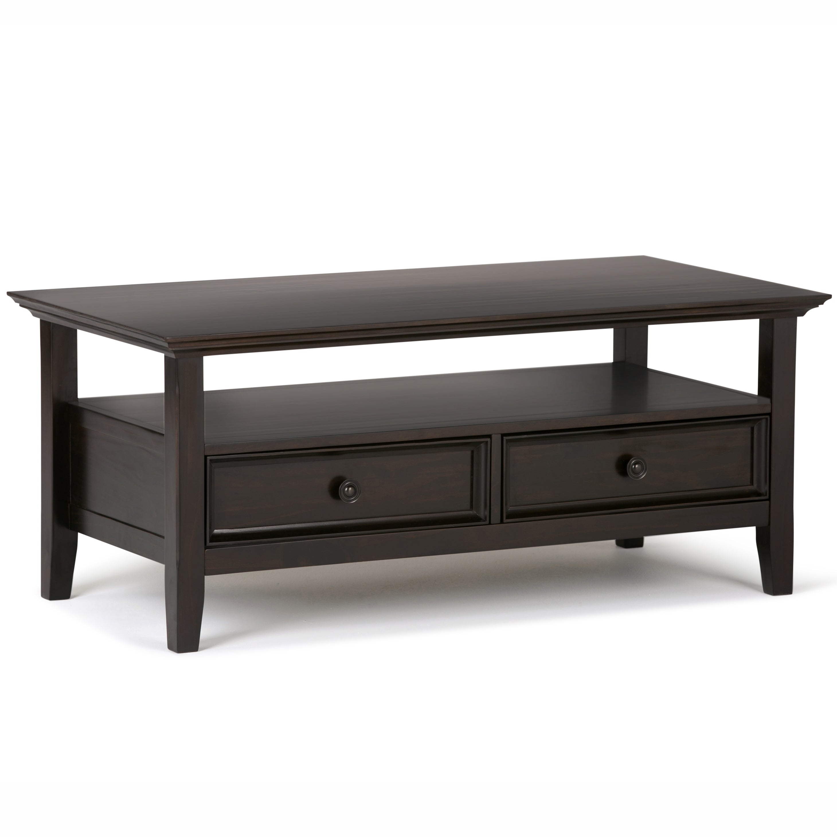 Amherst 44 Inch Wide Solid Wood Coffee Table in Hickory