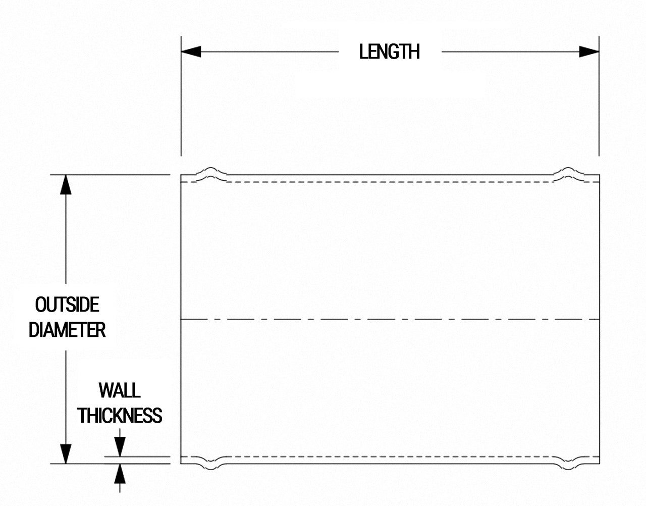 HPS Performance Products HPS 5" OD 6061 Aluminum Joiner Tube Connector Piping with Bead Roll