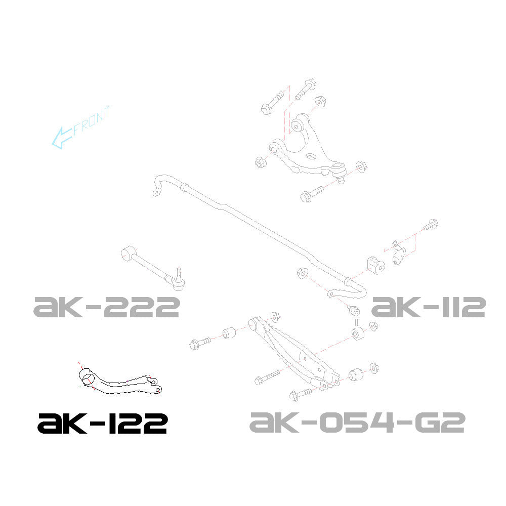 Godspeed Subaru WRX (VA1) 2015-21 Adjustable Rear Trailing Arms With Spherical Bearings