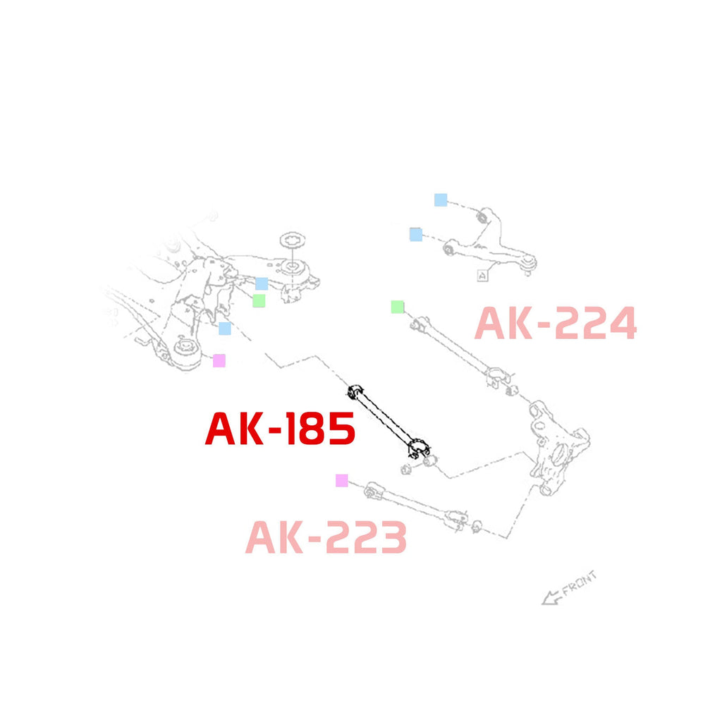 Godspeed Infiniti M35h/M37/M56 (Y51) 2011-13 Adjustable Rear Arms With Spherical Bearings