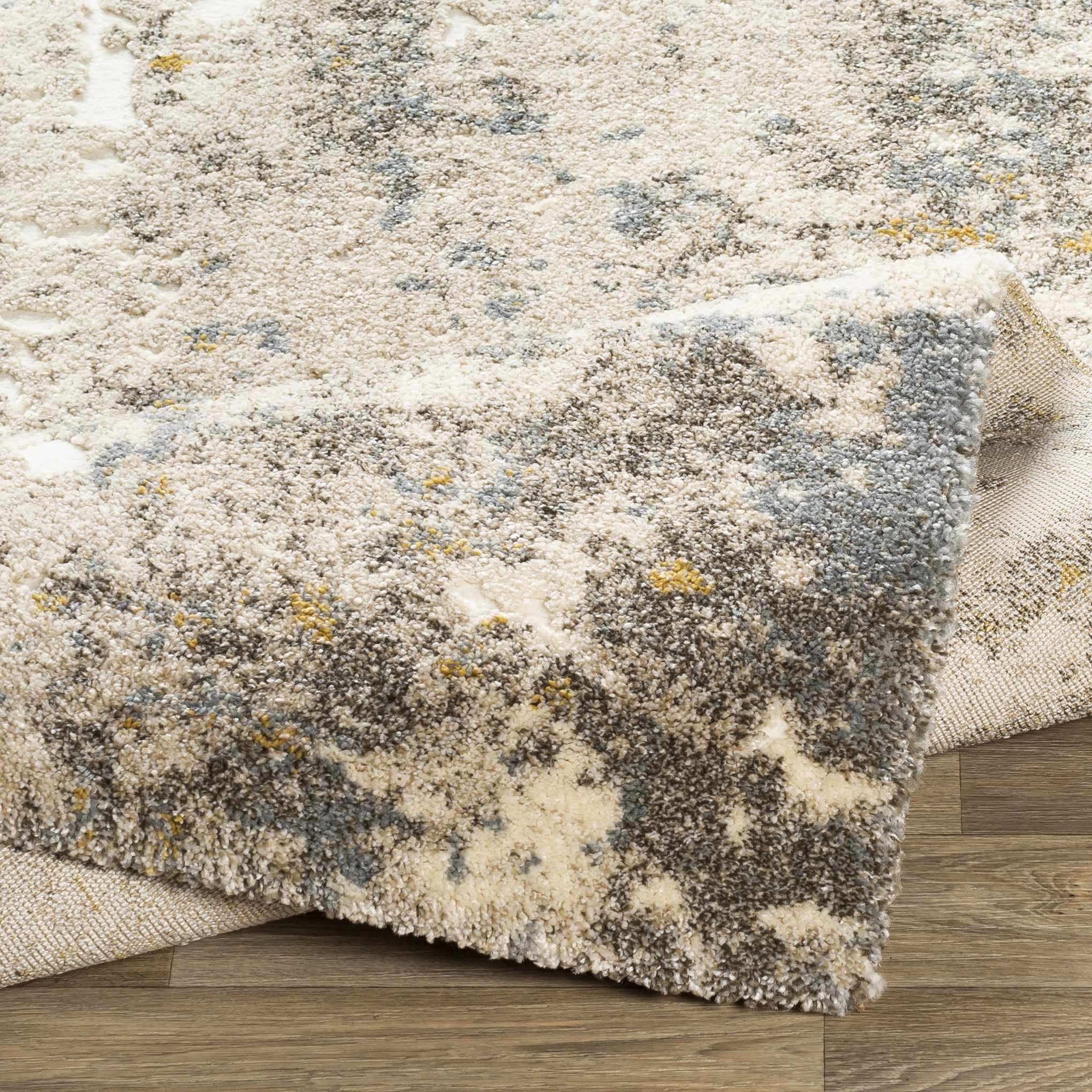 Alabaster Abstract Thick Luxe Rug