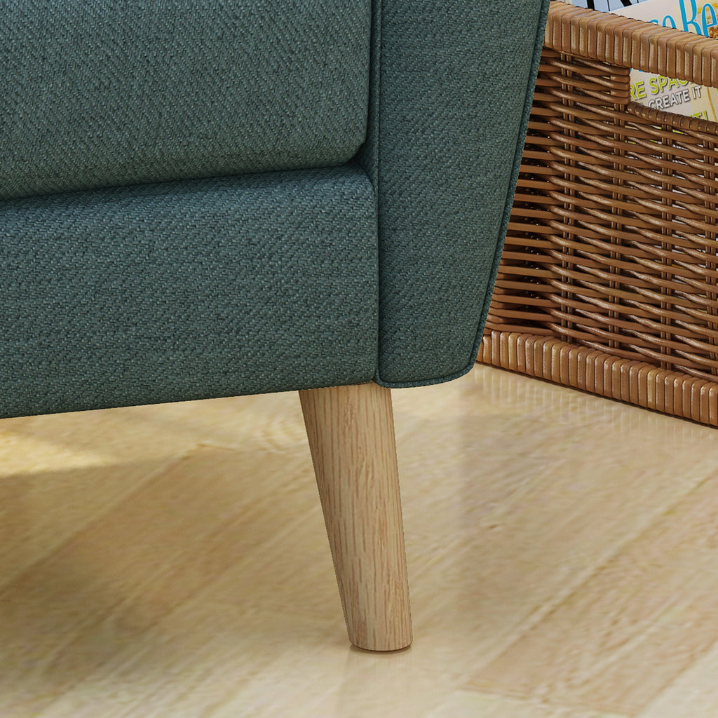 Mid Century Fabric Channel Stitch Club Chair