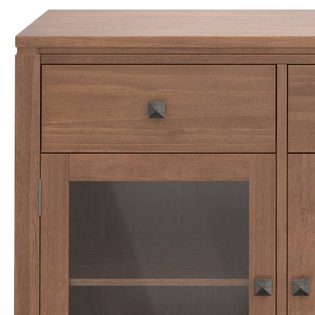 Cosmopolitan 54" Wide Solid Wood Sideboard Buffet in Medium Saddle