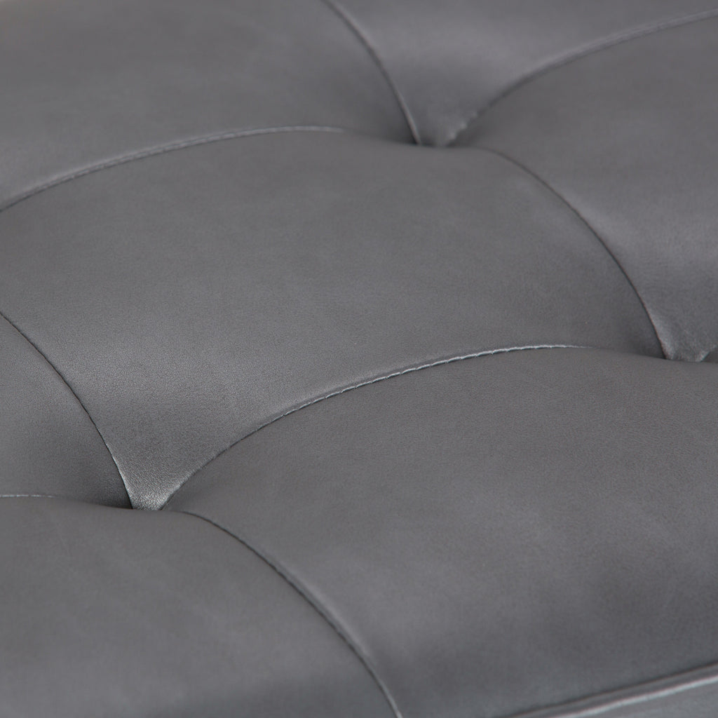 Cosmopolitan Storage Ottoman Bench with Open Bottom - Stone