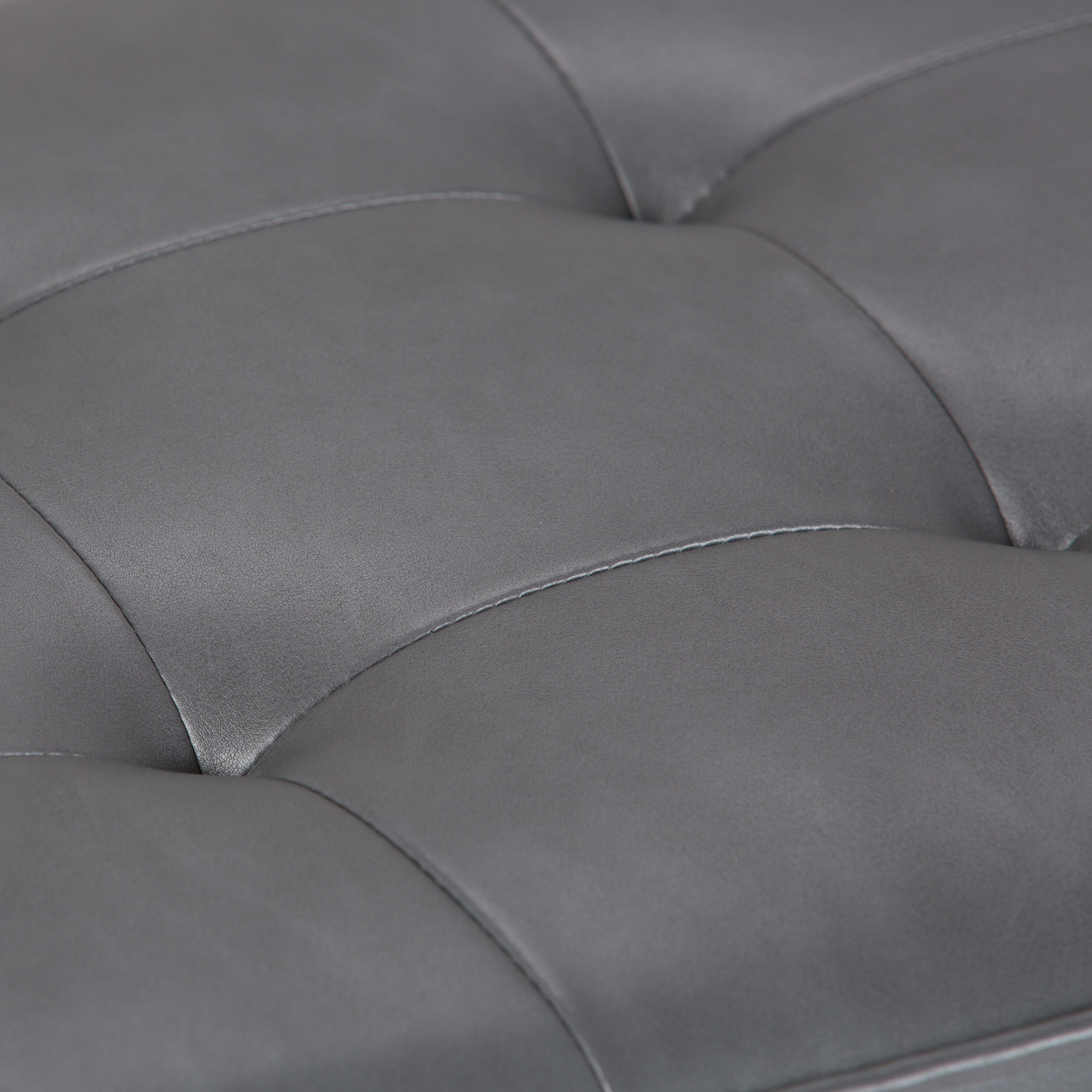 Cosmopolitan Storage Ottoman Bench with Open Bottom - Stone