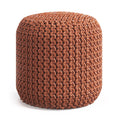 Wynne 18 Inch Wide Round Knitted Pouf