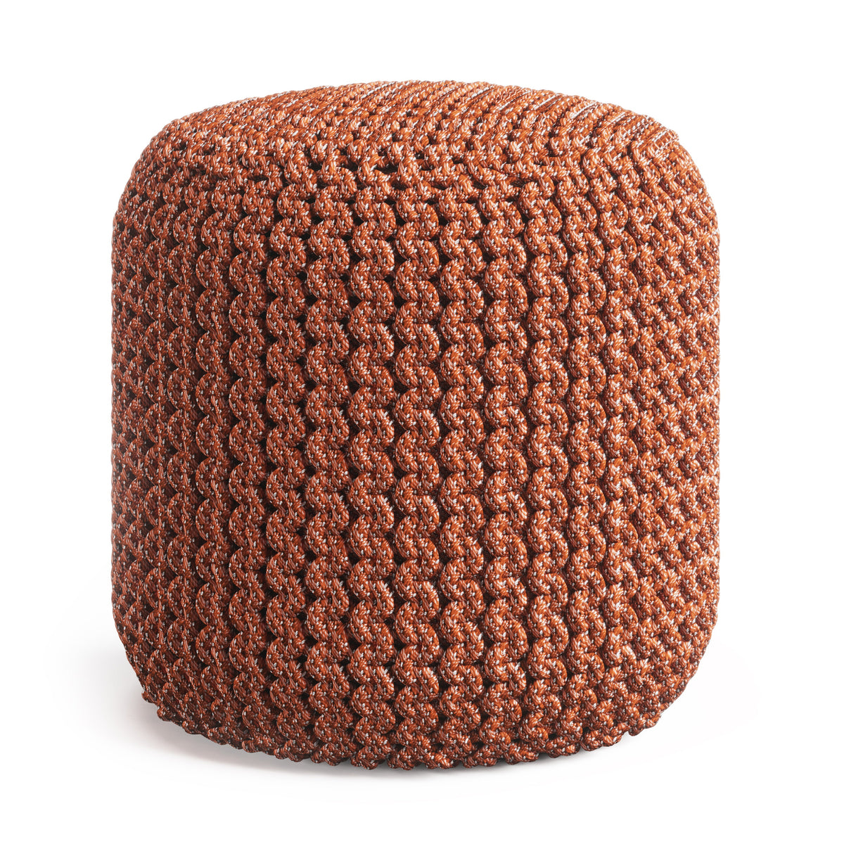 Wynne 18 Inch Wide Round Knitted Pouf