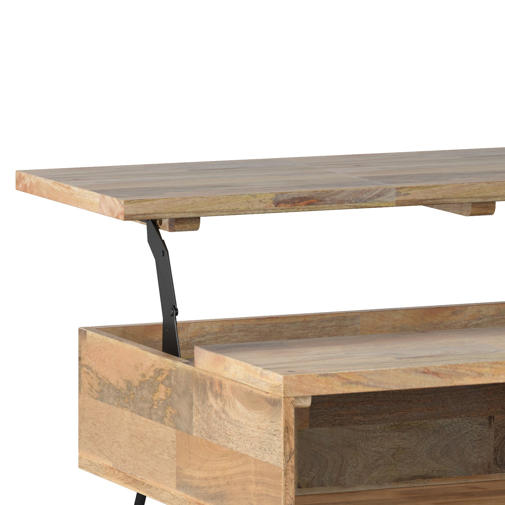 Hunter 36 Inch Wide Solid Mango Wood Small Lift Top Coffee Table
