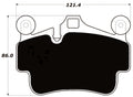 Porterfield Brake Pads for 2009 PORSCHE CAYMAN Coupe S w/Iron Discs