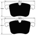 Porterfield Brake Pads for 2008 SAAB 9-3 Aero 2.8L 314mm F/Disc