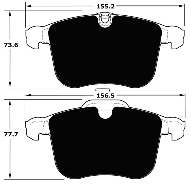 Porterfield Brake Pads for 2007 SAAB 9-3 Aero 2.8L 314mm F/Disc