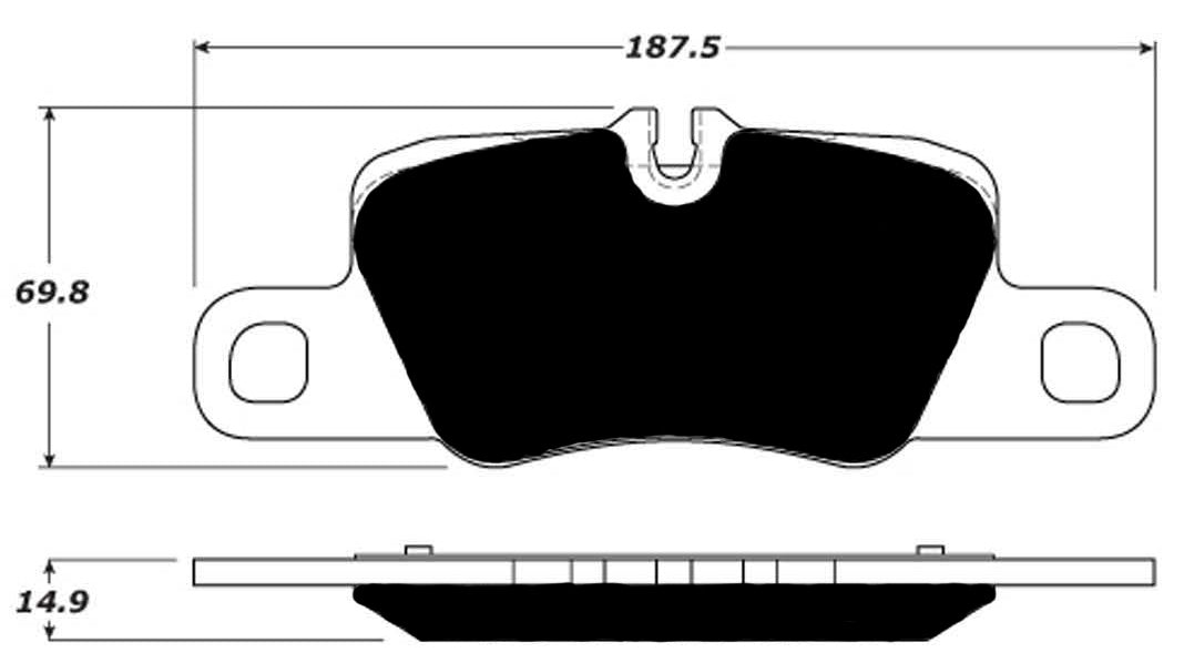 Porterfield Brake Pads for 2015 PORSCHE PANAMERA GTS- TURBO