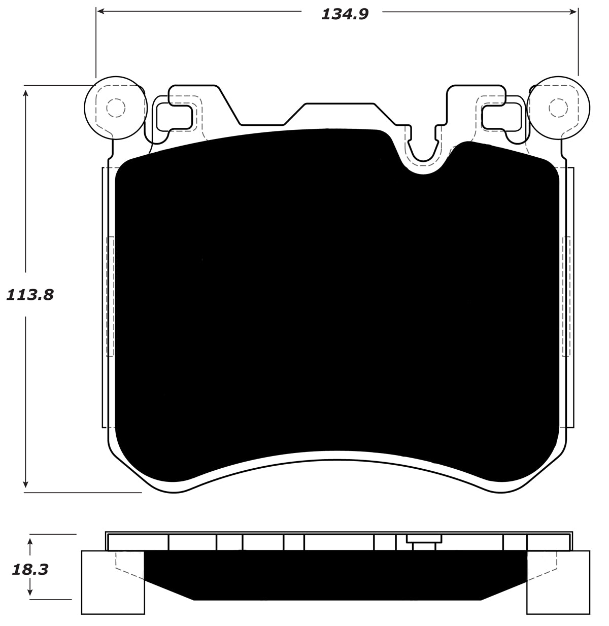 Porterfield Brake Pads for 2011 BMW X6 M