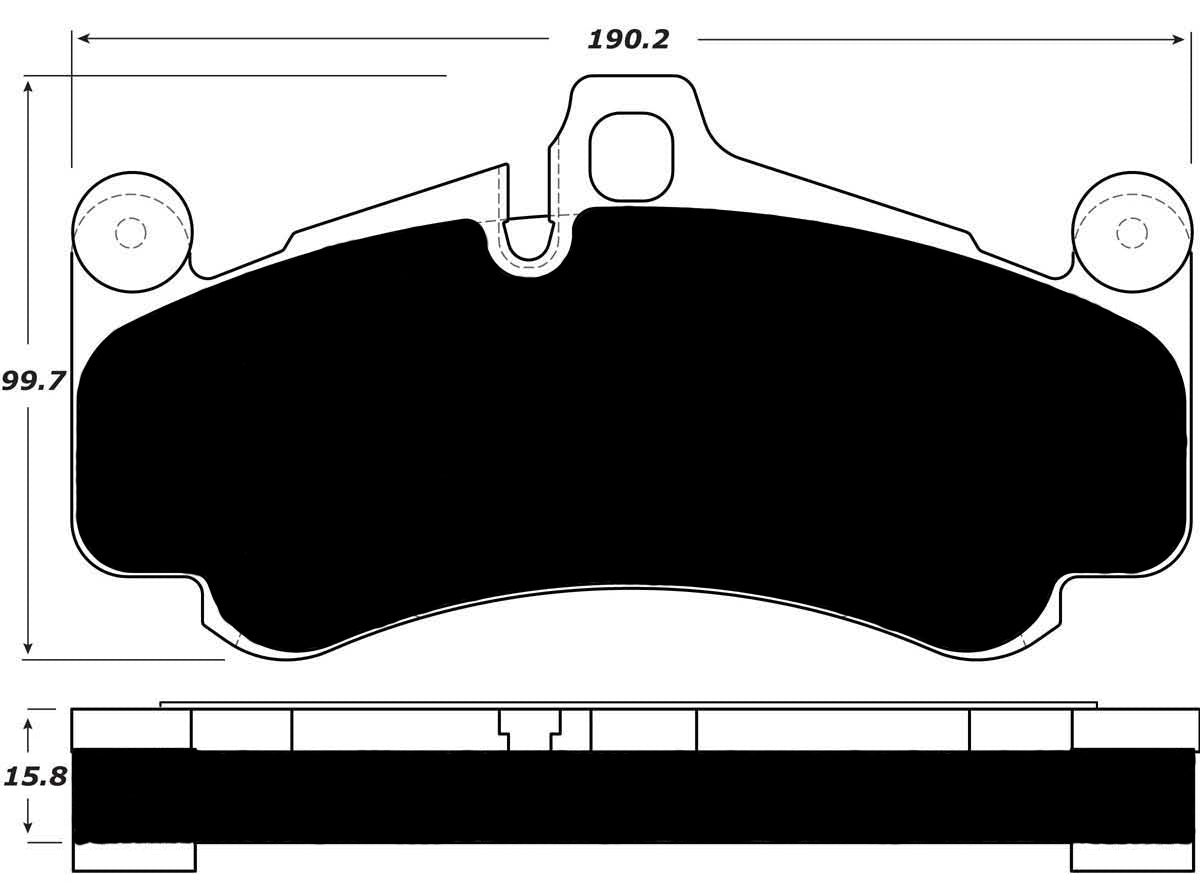 Porterfield Brake Pads for 2010 PORSCHE 911 GT3 w/Iron Discs
