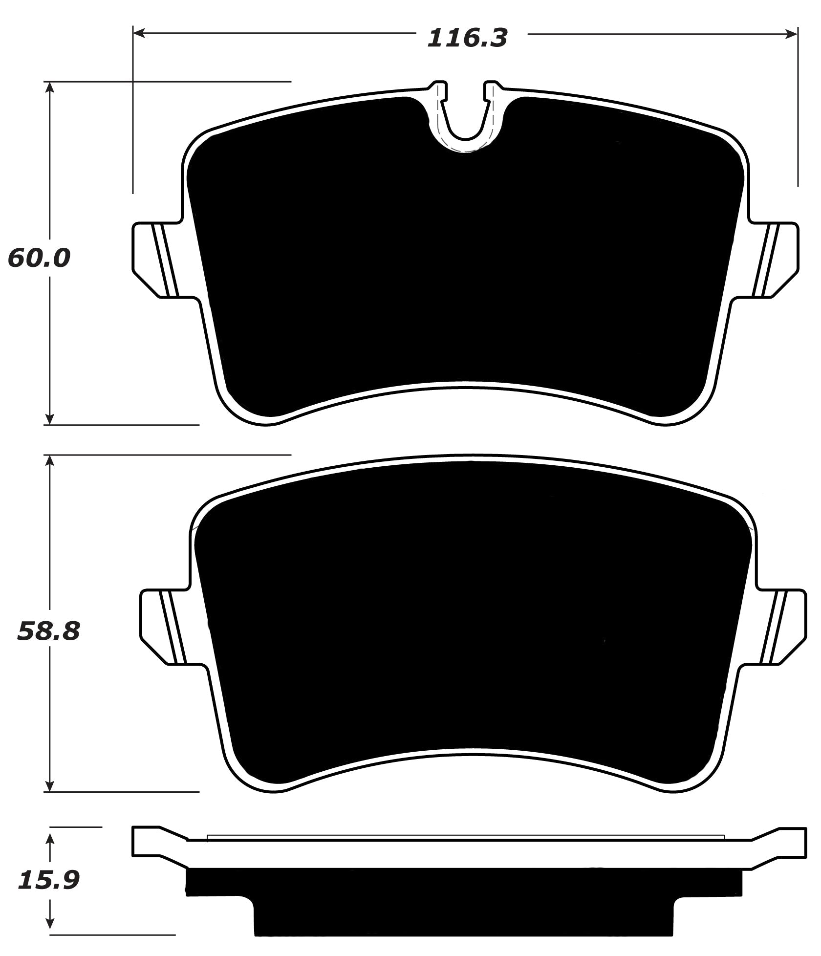 Porterfield Brake Pads for 2017 AUDI A6 Quattro - 2.0T w/TWR Caliper