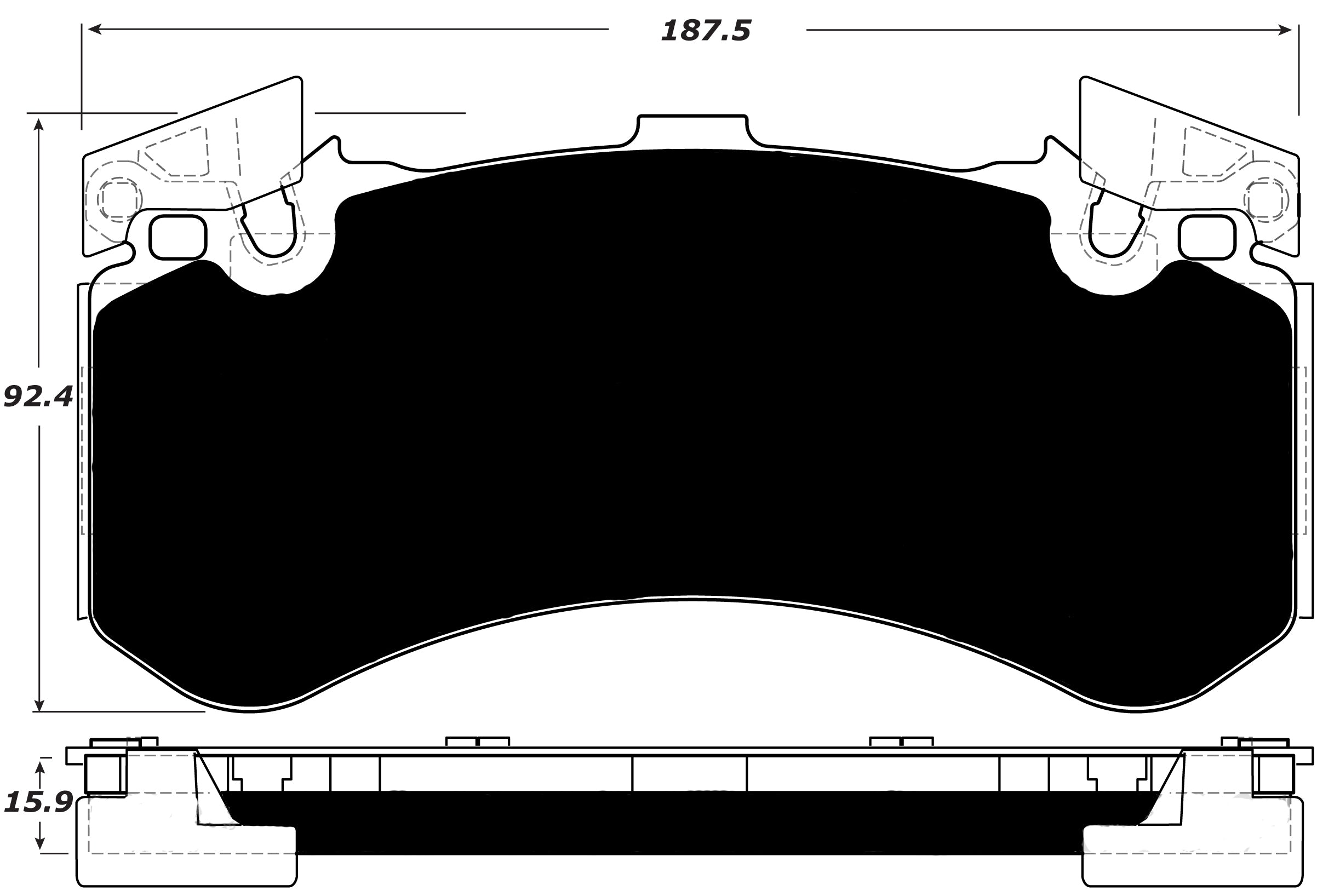 Porterfield Brake Pads for 2012 BENTLEY MULSANNE
