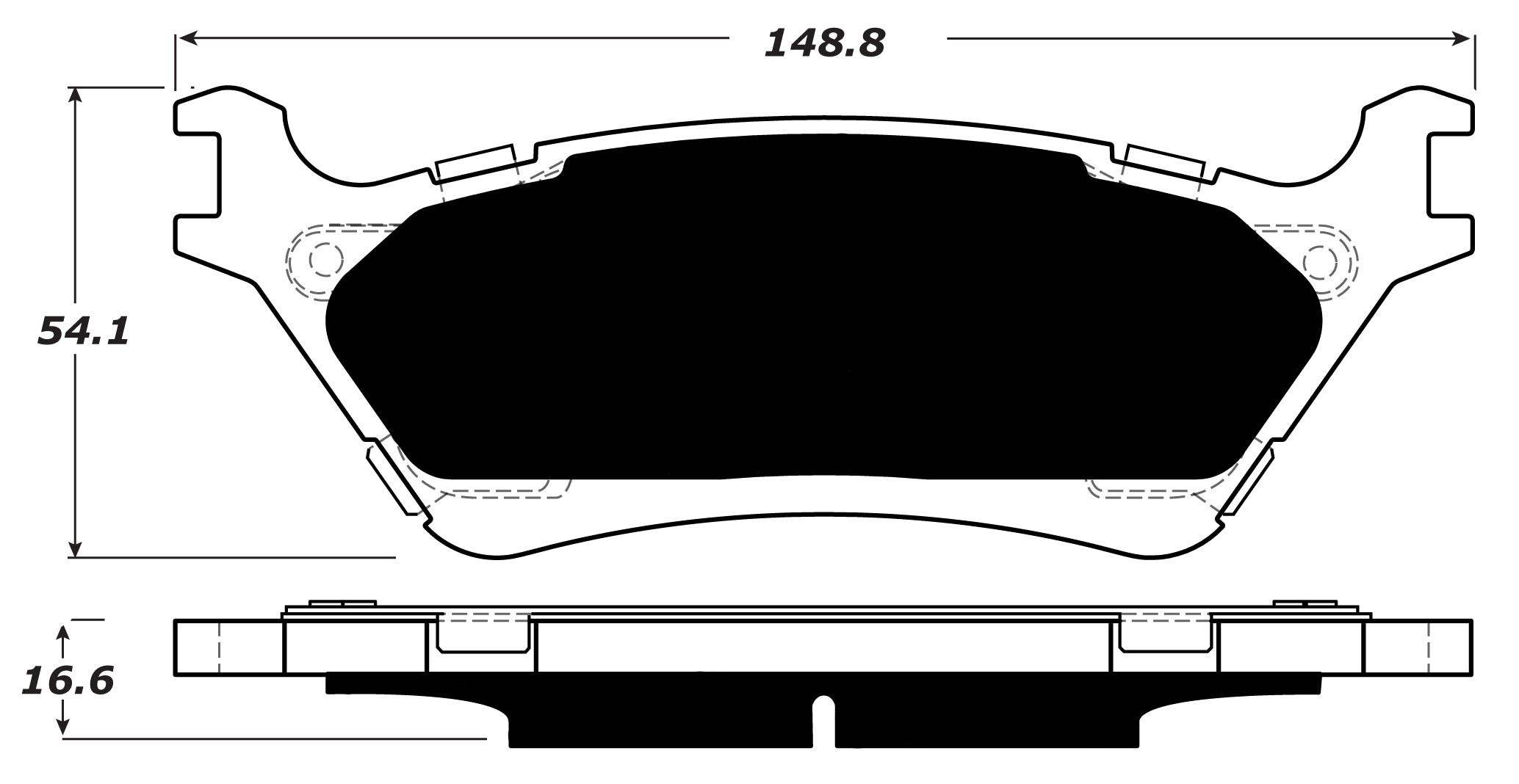 Porterfield Brake Pads for 2016 FORD F150 2WD W/MANUAL PB