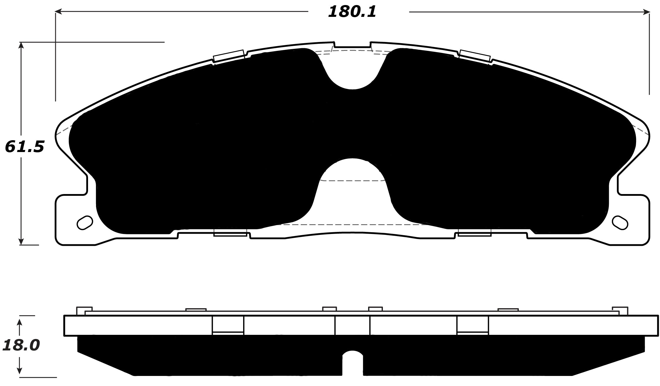 Porterfield Brake Pads for 2016 FORD TAURUS Police