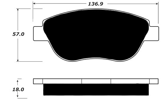 Porterfield Brake Pads for 2012 FIAT 500 Abarth