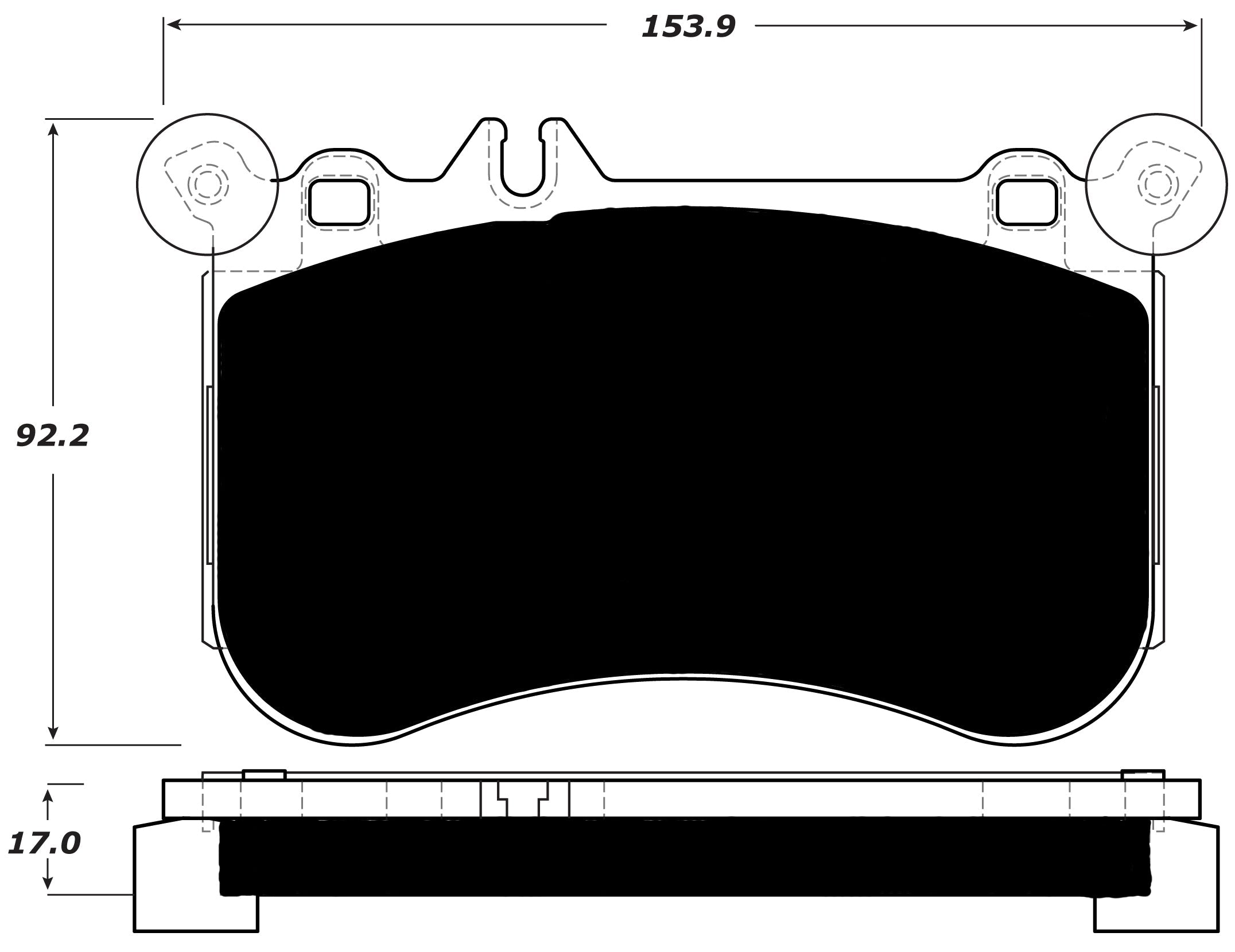 Porterfield Brake Pads for 2011 MERCEDES-BENZ CL550 AMG