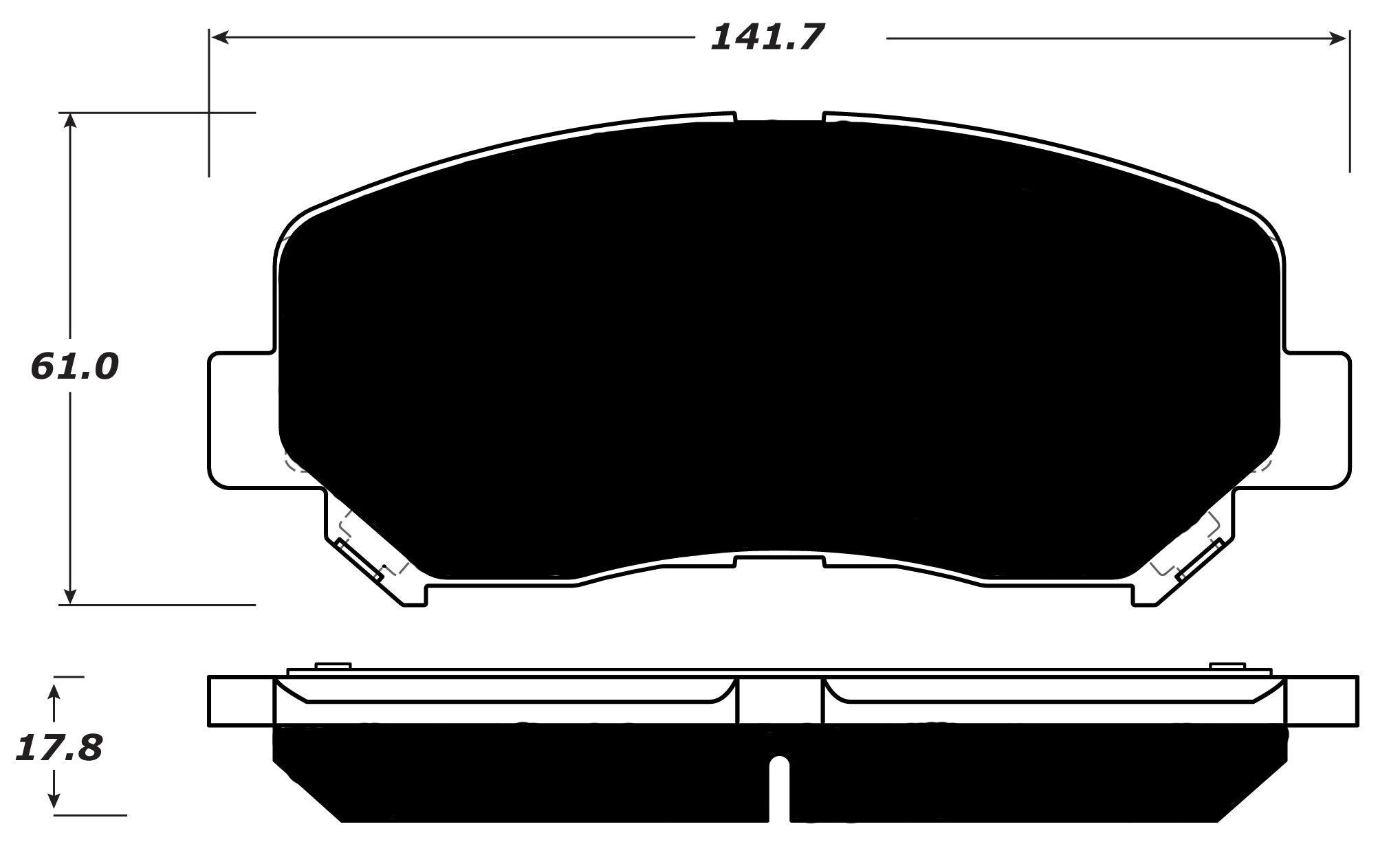 Porterfield Brake Pads for 2016 JEEP CHEROKEE 4 Cyl Single Piston Frt Cal