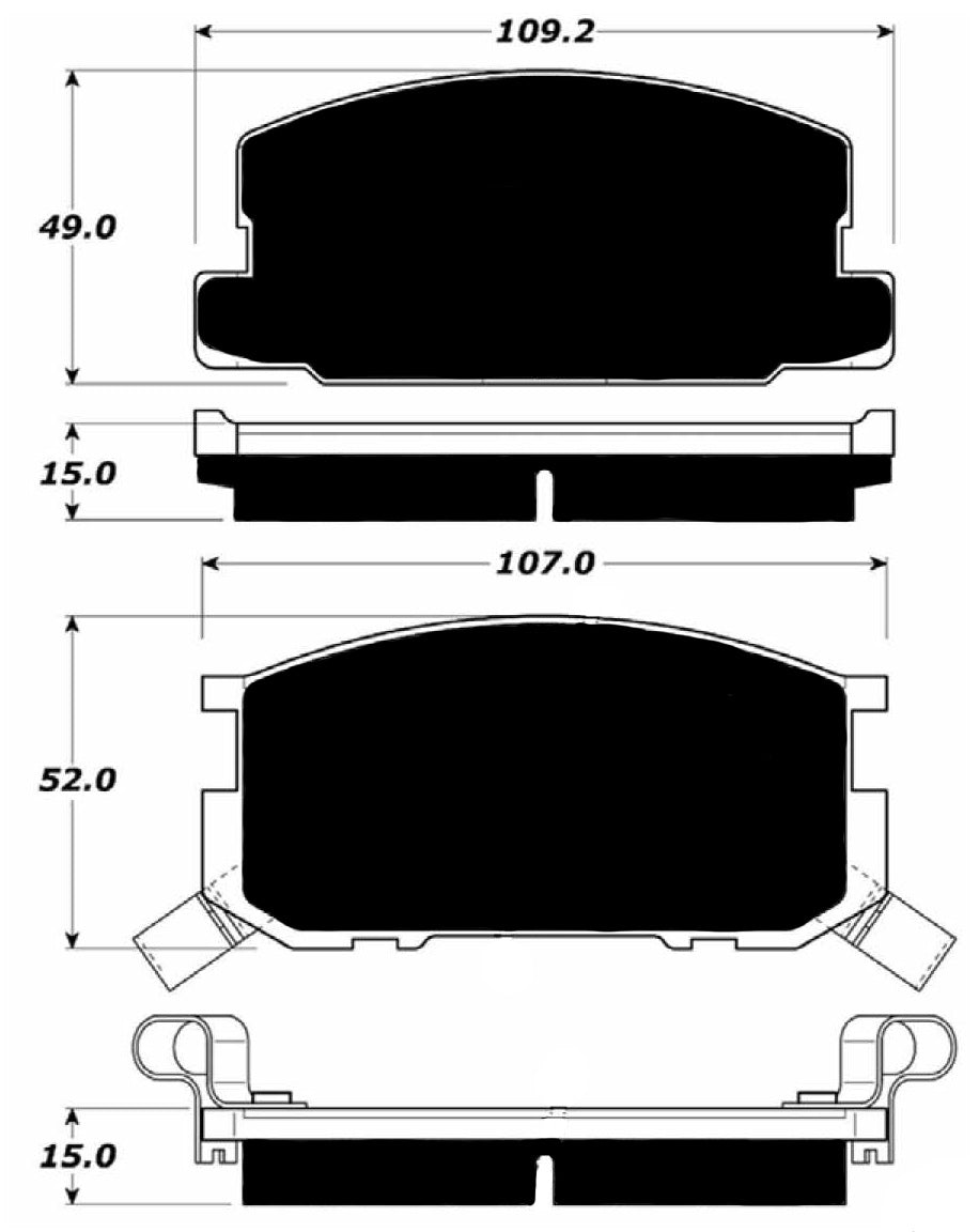 Porterfield Brake Pads for 1987 TOYOTA COROLLA Coupe GTS