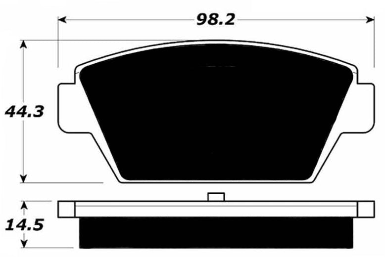 Porterfield Brake Pads for 1991 EAGLE TALON