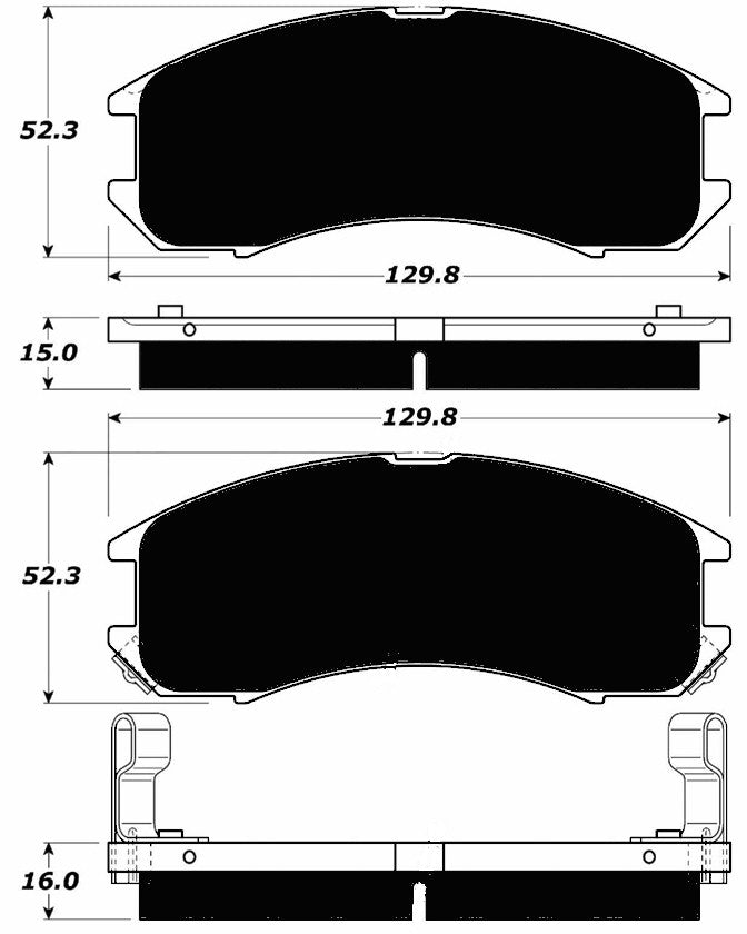 Porterfield Brake Pads for 1991 FORD PROBE R/Disc