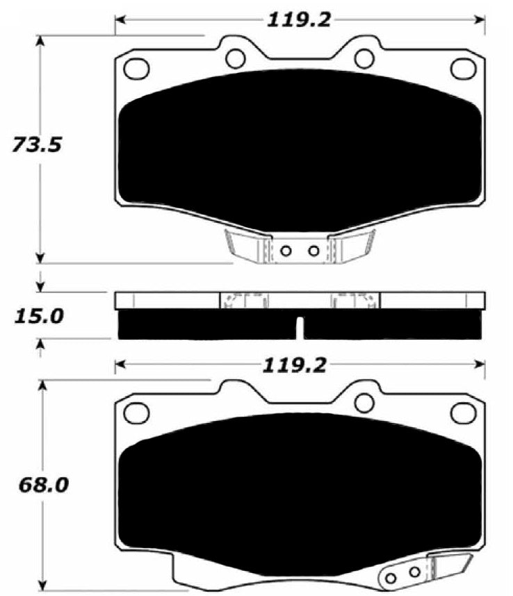 Porterfield Brake Pads for 1995 TOYOTA Pickup 4WD