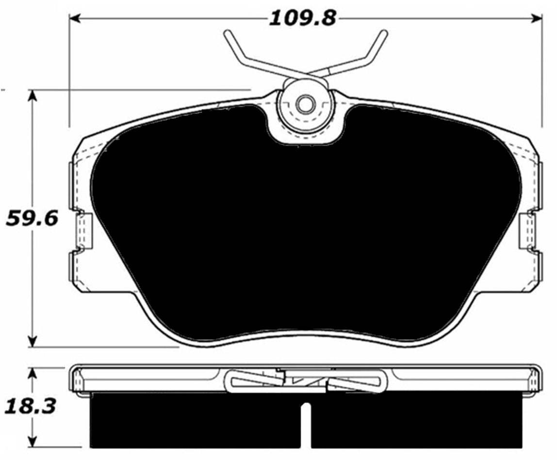 Porterfield Brake Pads for 1992 MERCEDES-BENZ 300E 4MATIC