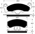 Porterfield Brake Pads for 1993 FORD MUSTANG V8 w/Rear Discs