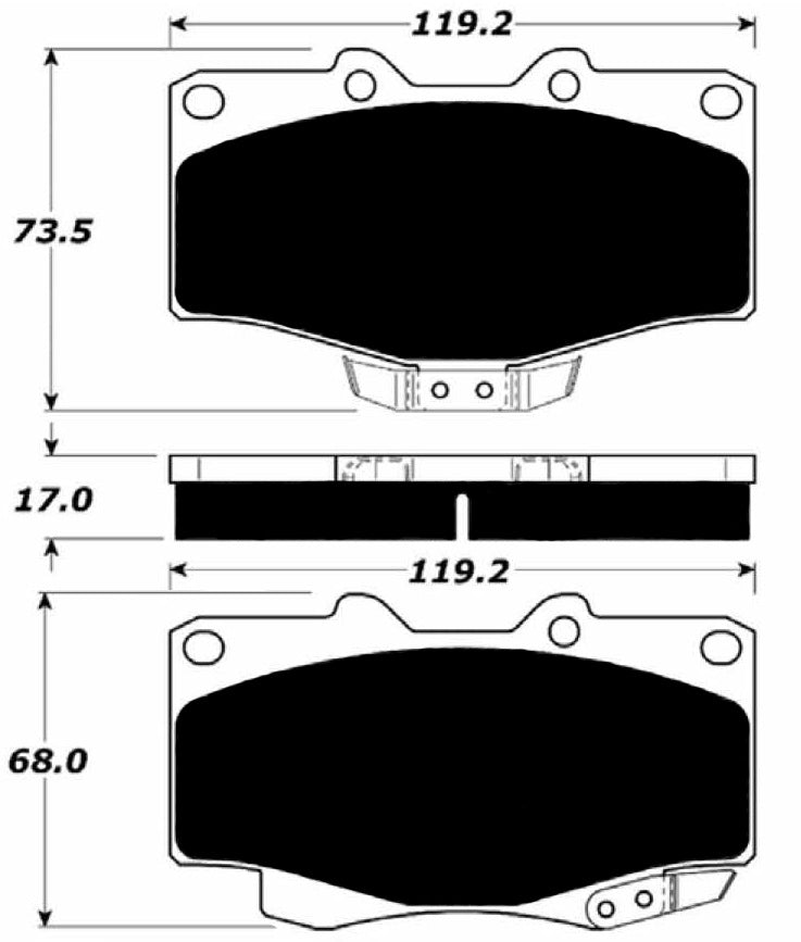 Porterfield Brake Pads for 2004 TOYOTA TACOMA 2WD 6 Lug